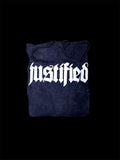 JUSTIFIED CHARCOAL GREY HOODIE (3D PUFF)