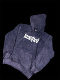 JUSTIFIED CHARCOAL GREY HOODIE (3D PUFF)
